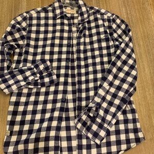 Vintage Y2K Ed Hardy Navy and Cream / white Checkered Shirt
